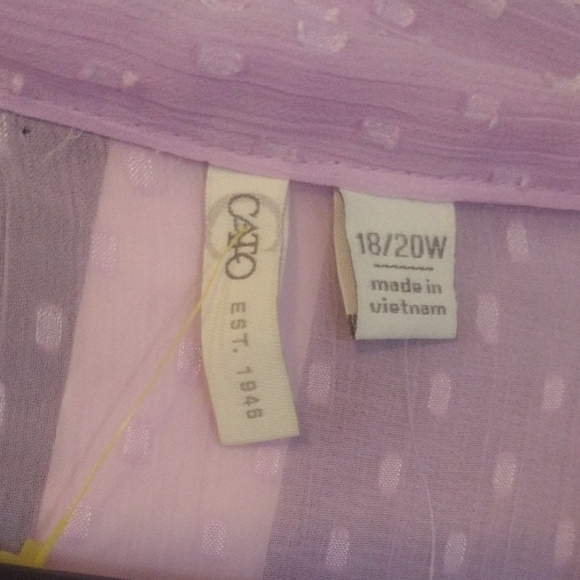 Cato Silk Lavender Ruffle Blouse - Picture 3 of 7